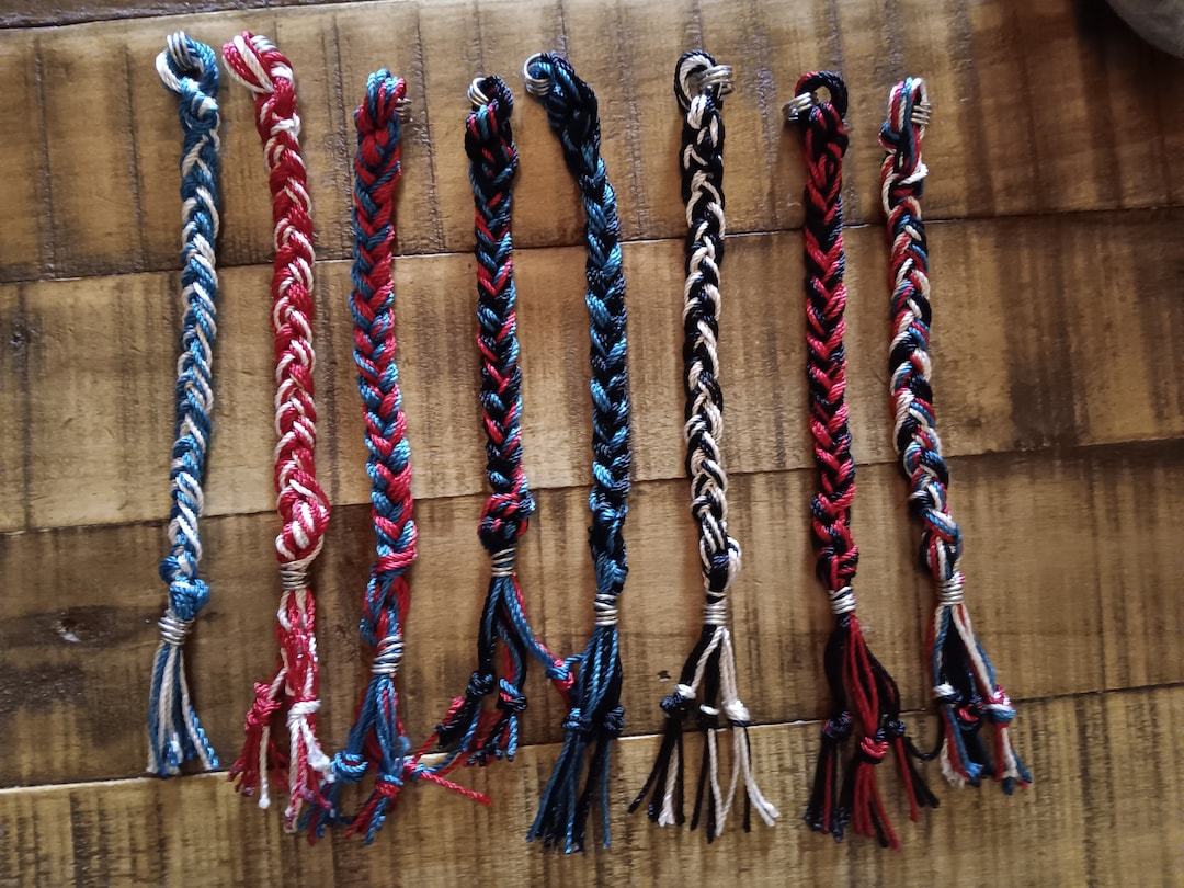 Braided Nylon Keychain 16 Strand With Circle Clasp Ring. - Etsy