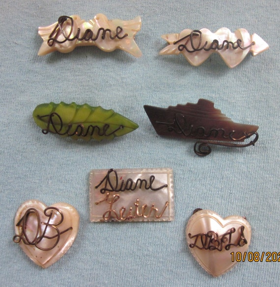 Vintage Wire Names 'Sweetheart' Carnival Souvenir… - image 4