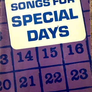 Songs for Special Days Music Book