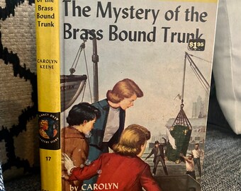 Nancy Drew #17 Mystery of the Brass Bound Trunk. Vintage 1960s Orig Book