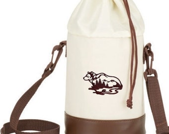 Growler Cooler 64 oz. Insulated "Bear Image"