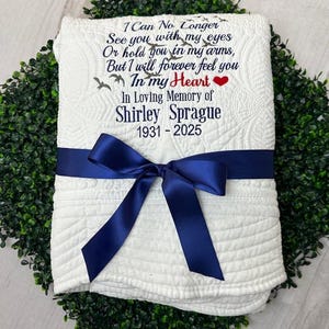 Memorial Quilt | Bereavement Gift | FREE SHIPPING | Sympathy | Remembrance Gift | Memorial Blanket | Hug Blanket | Funeral Gift