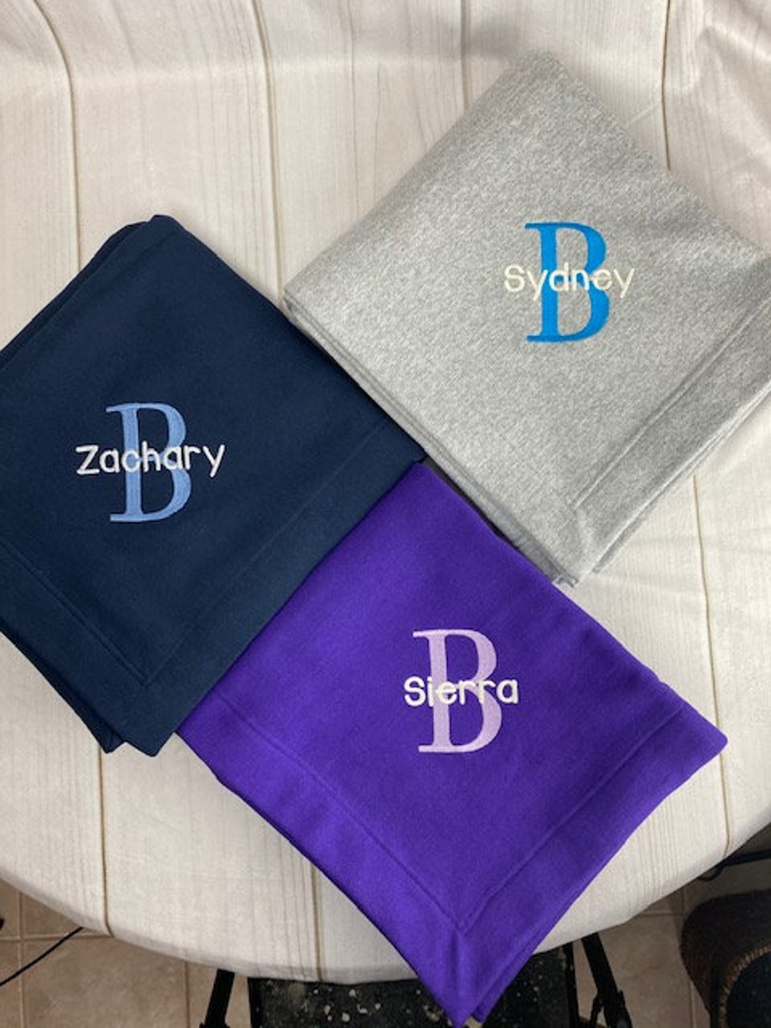 Custom Embroidered Stadium Blankets l TV Watching Blanket l Etsy