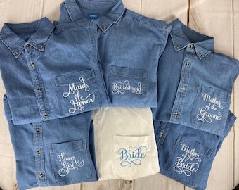Wedding Party Shirts | Bridal Party Shirts | Bridesmaids Shirts | Mother of the Bride Shirt | Button Down Shirt