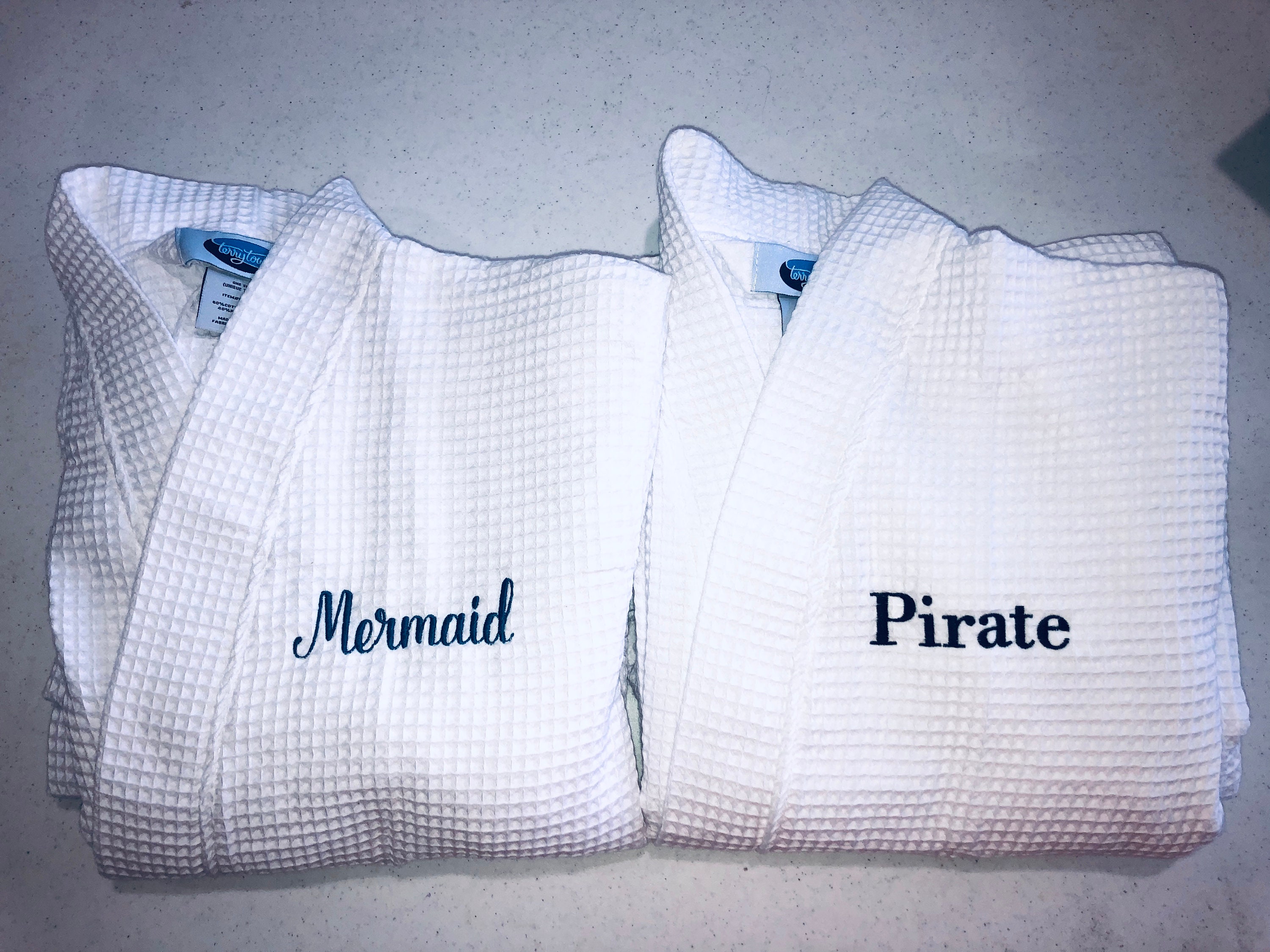 White Waffle Weave Robe Unisex Cotton Robe Wedding Party Etsy Canada