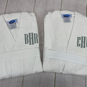 His and Her Robes Wedding Gift Robes Waffle Weave Robes - Etsy