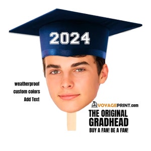 Custom Graduation 2023 High Quality Fan Heads on a Stick Fat Face Graduation Ideas