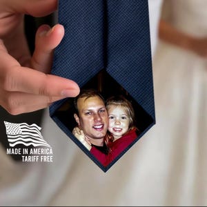 Custom Photo Tie Patch: Peel and Stick Father of the Bride Gift