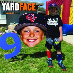 YardfaceTM by Voyageprint Big Giant Head Cut Out for Your Front Yard Lawn Sign