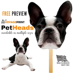 Custom Pet Face on a Stick: Photo Prop for Weddings, Parties