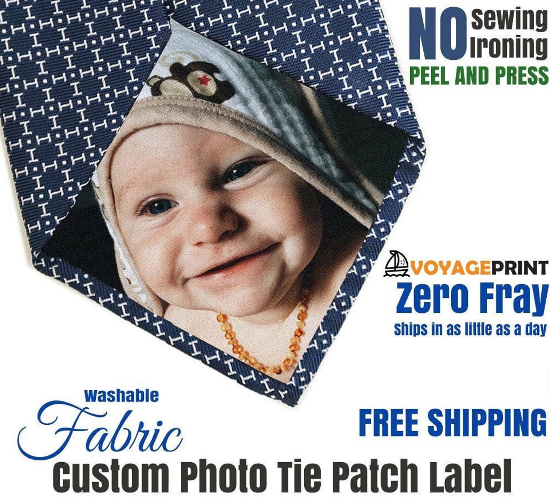 Tie Patch, Custom Photo Patch, Father of the Bride, Groom Gift, Custo…