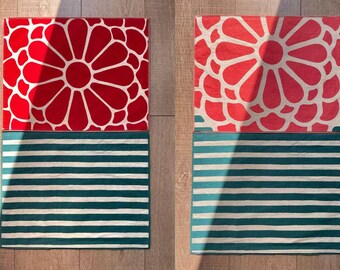 Japanese Style Cotton Linen Placemats – Natural Dyed Kitchen Decor