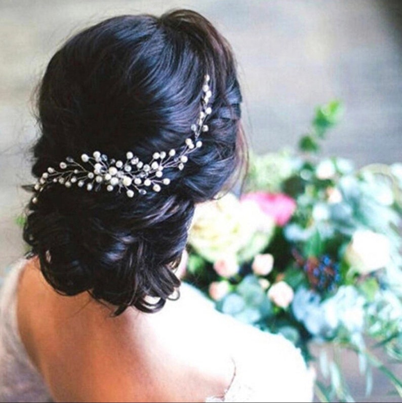 Bridal Hair Vine Wedding Hair Accessories Bridal Pearl Comb Etsy