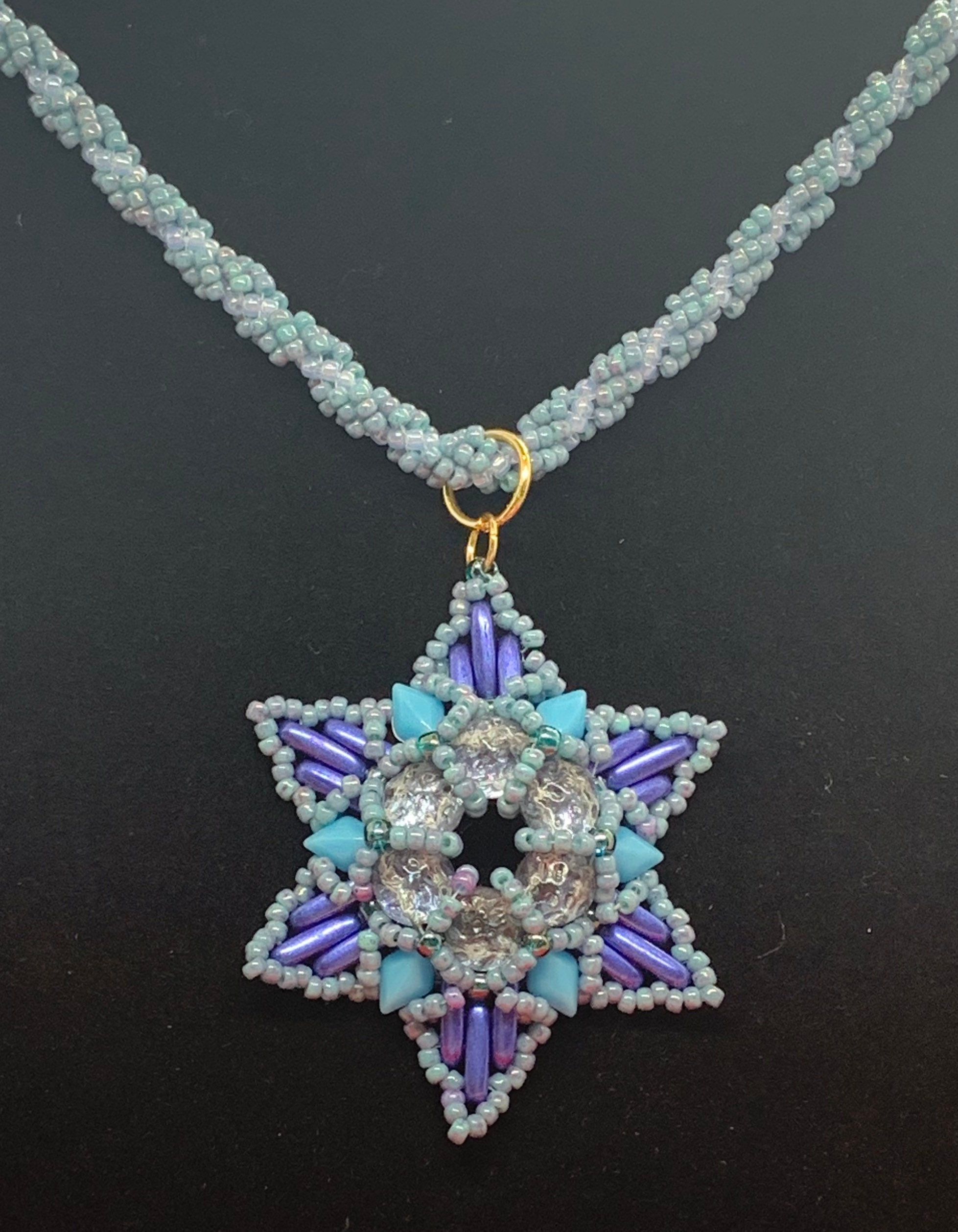 Hope Pendant Hope Beaded Pendant Spiral Beaded Rope Chain Etsy UK