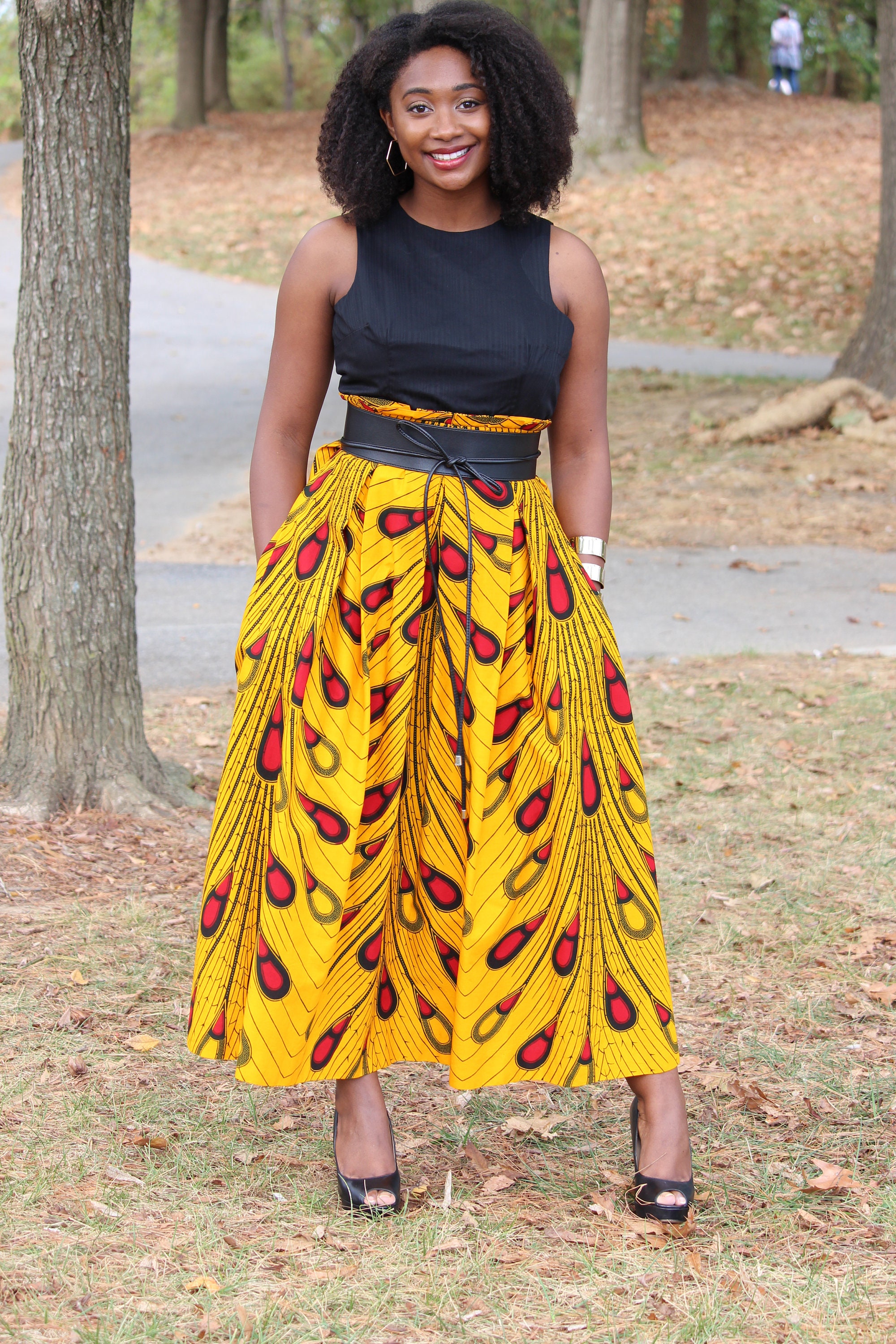 African Print Dress Ankara Pleated Dress Sleeveless African - Etsy