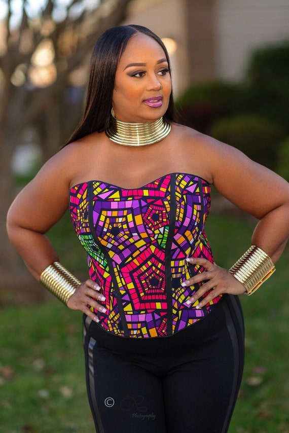 Stylish Ankara Corset Top