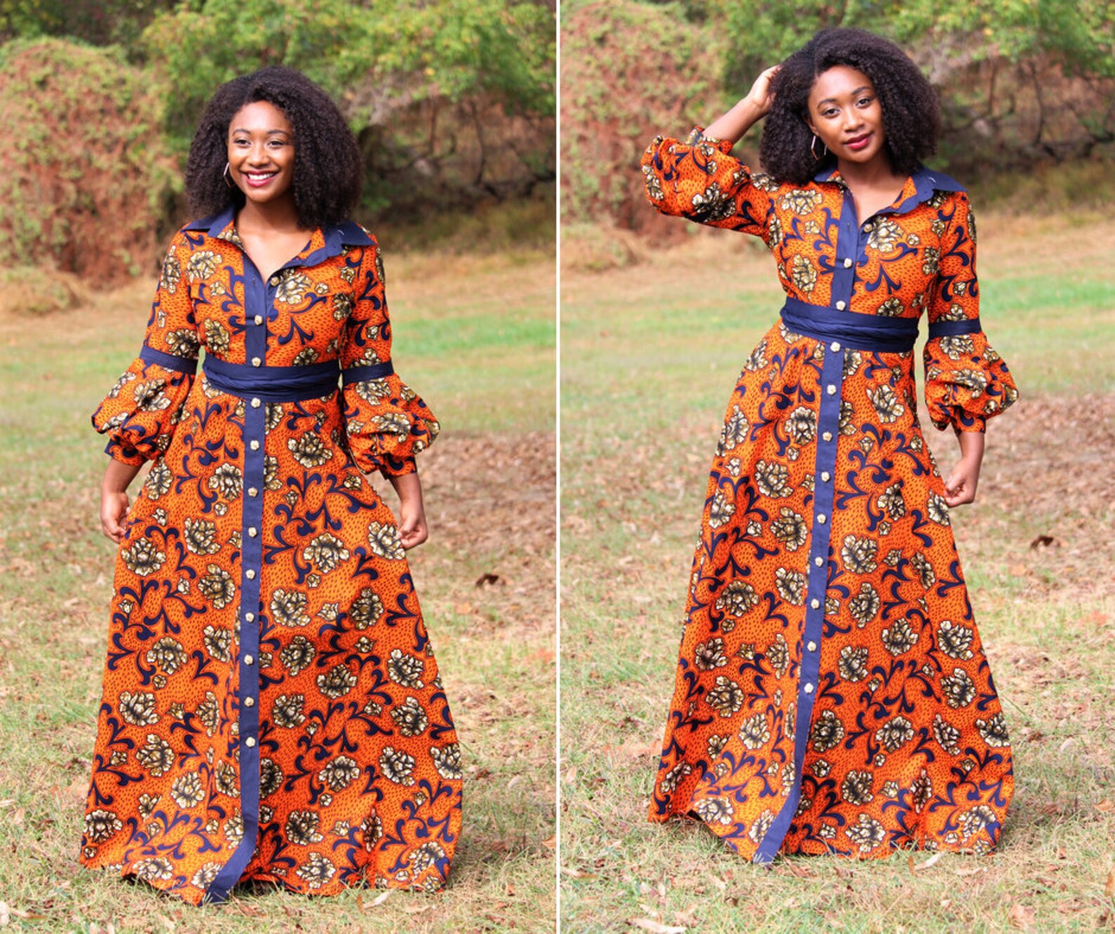 African Maxi Dress African Shirt Dress Ankara Maxi Dress - Etsy