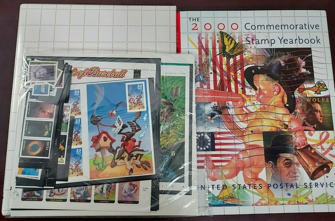 2000 Commemorative Stamp Yearbook USPS Souvenir Mint Set Album Etsy