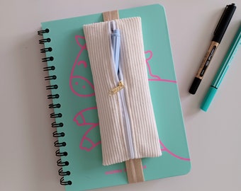 Elastic Pencil Case, Planner Pen Pouch, Pencil Pouch with Elastic, A5 Zipper Pouch