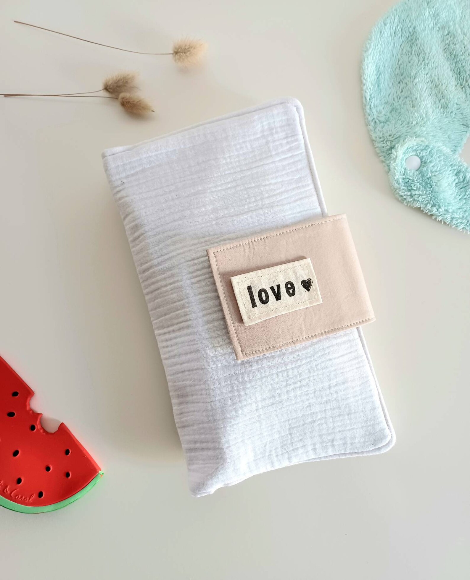 Personalized Diaper Pouch Diaper Wallet White Double Gauze Etsy