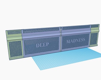 STL. Files for 3D printing - Deep Madness “Activation Track” with attachable card slot.