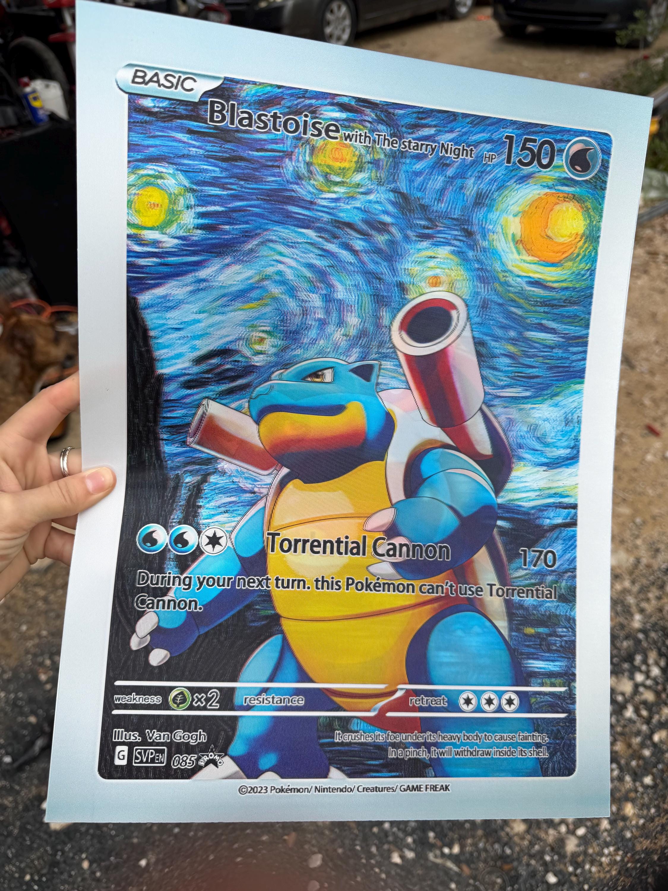 Blastoise X Charizard Venusaur Starry Night 3D Holographic