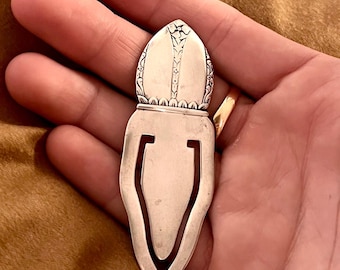 Marcador vintage de plata de ley