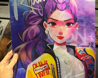 Póster lenticular holográfico 3D de K-Pop Demon Hunters Rumi Zoey y Mira