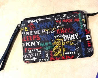 DKNY Graffiti Wristlet NWOT