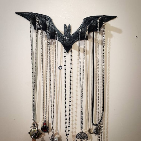 3D Printed Bat Necklace Holder (Read Description)