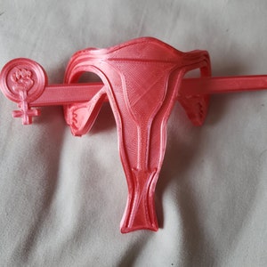 3D Printed Uterus Hair Piece (Read Description)