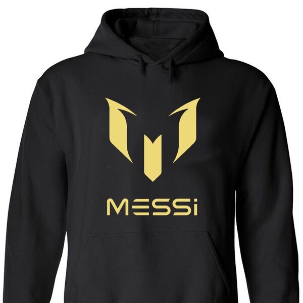 Gold #10 Messi Hoodie Kids Boys Girls Football Soccer Gold Print Hoody Christmas Birthday Gift