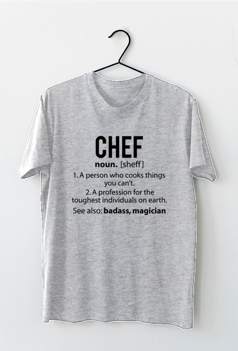 Funny Chef Noun Definition A Person Who Cooks Badass Food Etsy