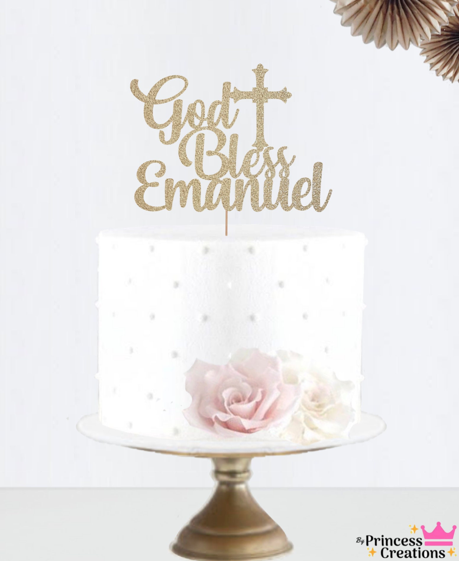 Custom Personalized Baptism Cake Topper god Bless Cake Topper Etsy Canada