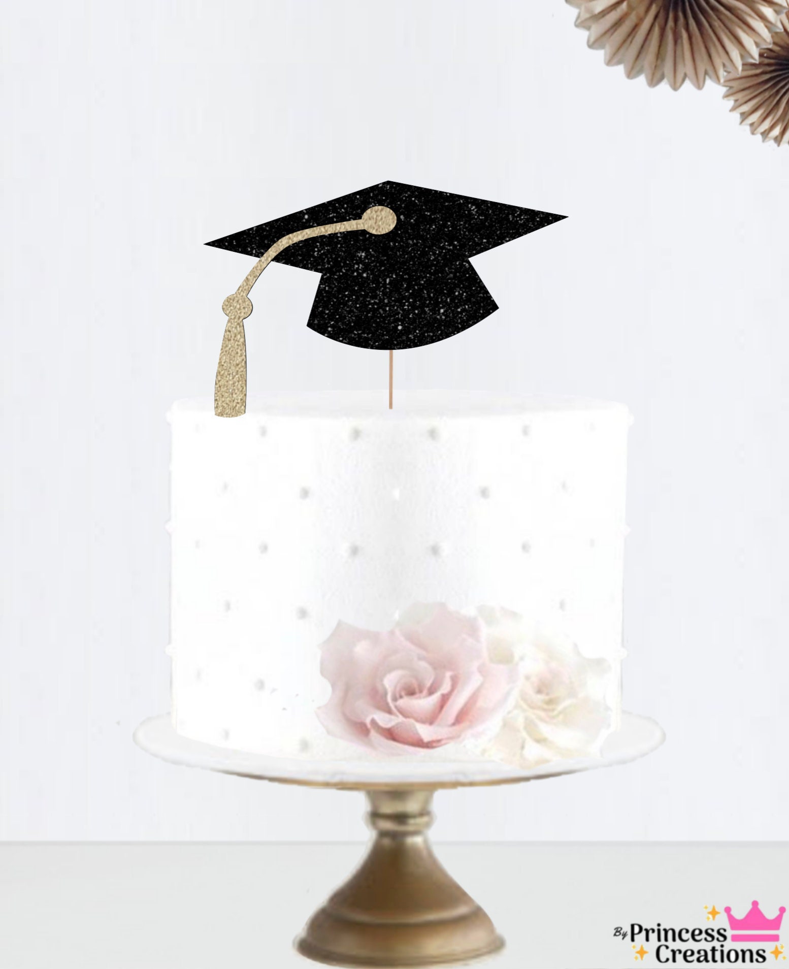 Glitter Graduation Hat Cake Topper Graduation Cake Topper