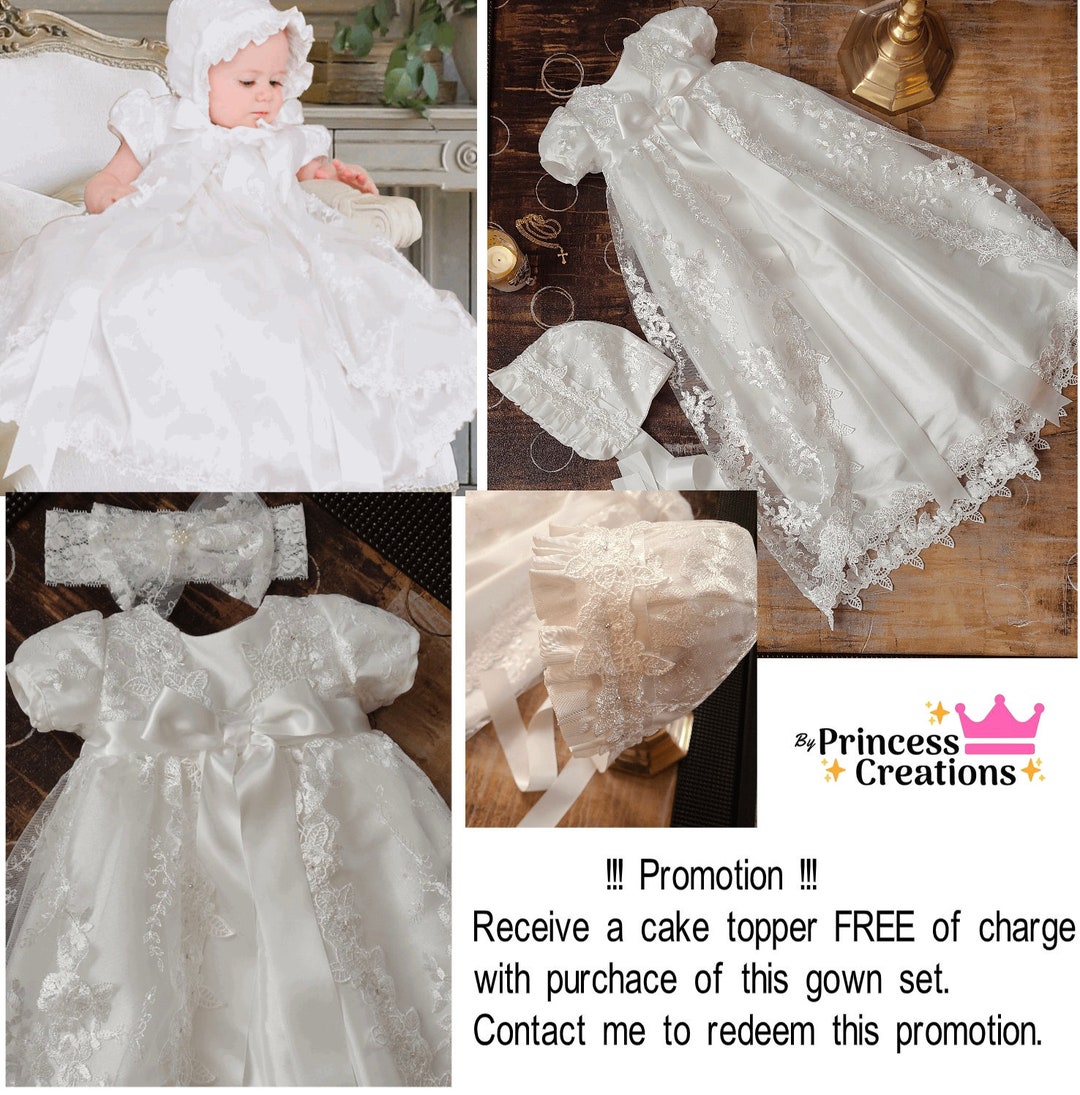 Christening - Baby Girl Swarovski Silk Gown
