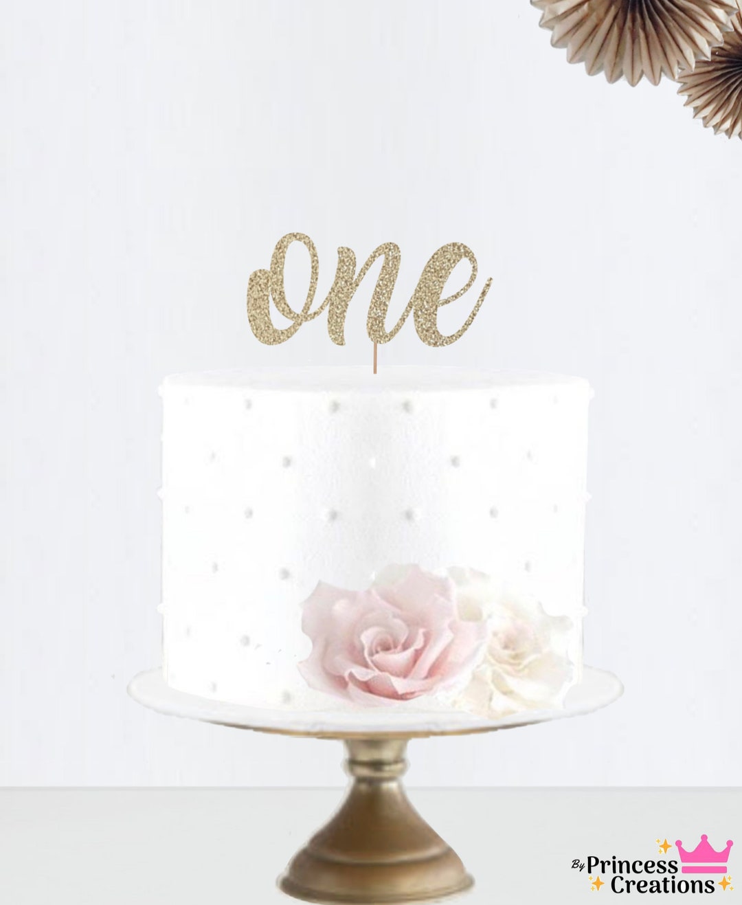 Glitter One Cake Topper • Number Cake Topper • Party Decor • Birthday ...