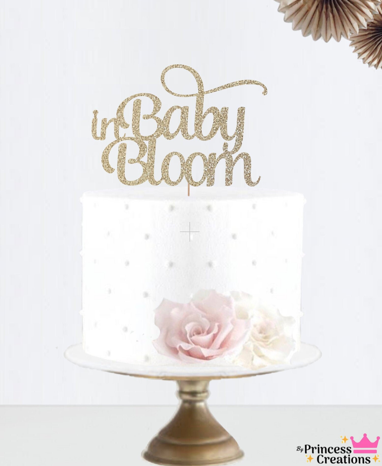 Baby in Bloom Cake Topper Baby Shower Decor Gender Reveal Etsy