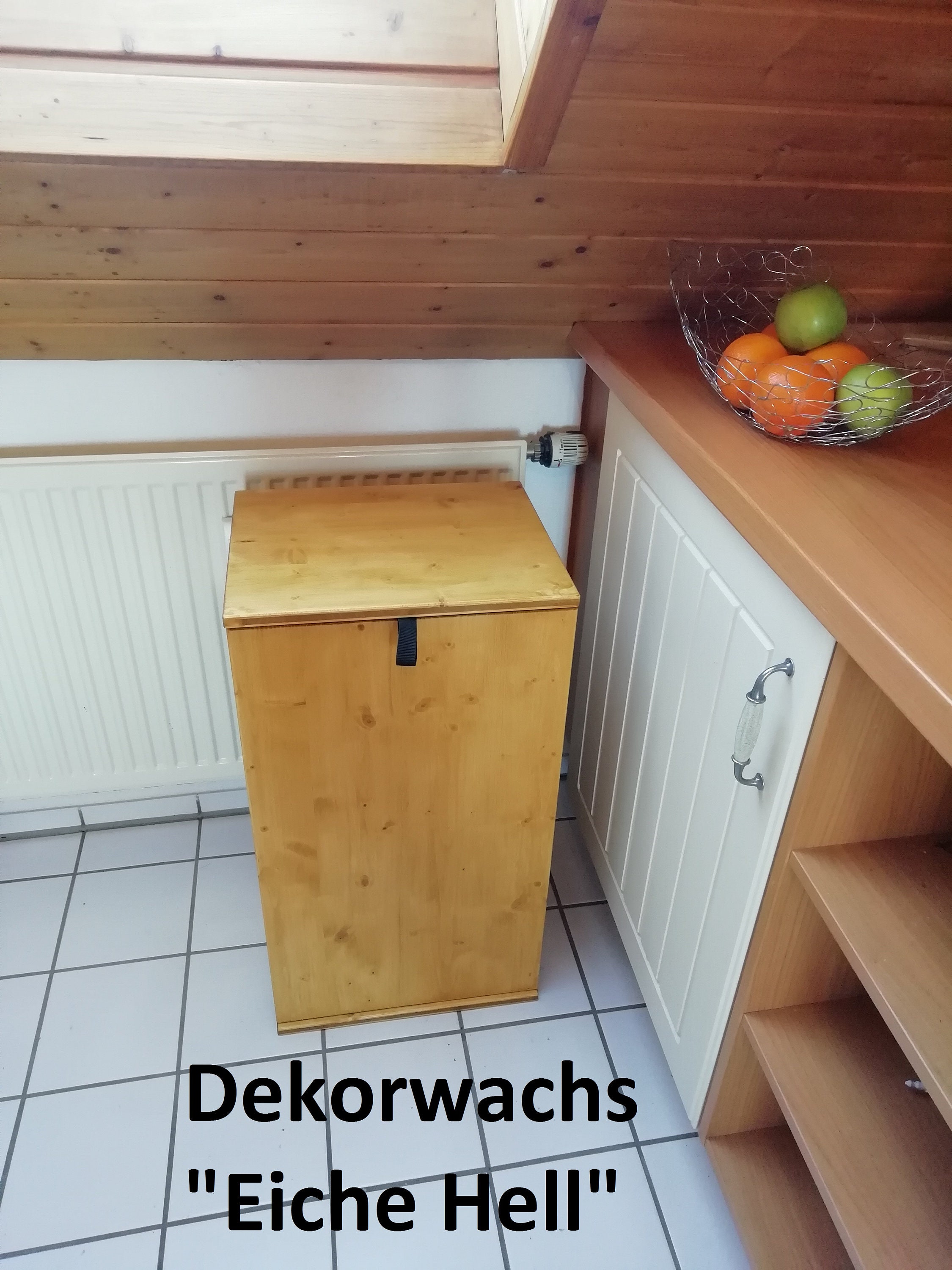 Müllsackständer - naturbelassen - Der Gelbe Sack Ständer als Box - Mülleimer - Scrapwood - Trash Bin