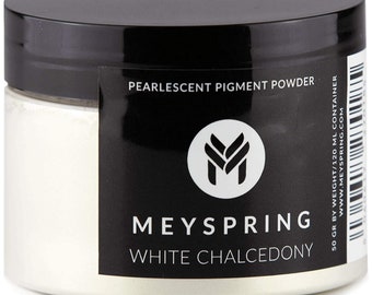 MEYSPRING White Chalcedony Epoxy Resin Color Pigment- Mica Powder for Epoxy