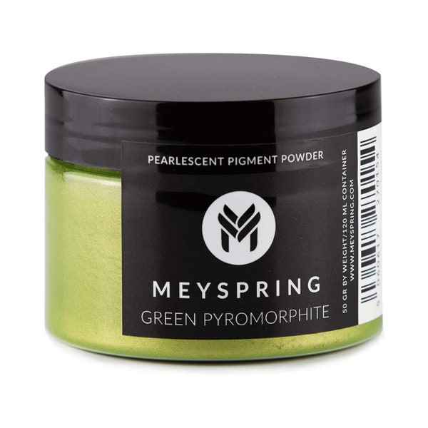 MEYSPRING Green Pyromorphite Epoxy Resin Color Pigment - 50g - Mica Powder for Epoxy