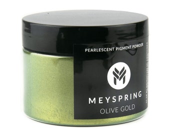 MEYSPRING Olive Gold Epoxy Resin Color Pigment - 50 Grams - Great for Art Resin, Ecopoxy, UV Resin