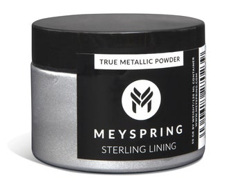 MEYSPRING Sterling Lining - True Metallic Pigment Powder - 50g Mica Powder for Resin Art