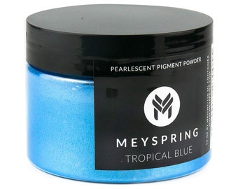 MEYSPRING Tropical Blue Epoxy Resin Color Pigment - 50 Grams - Great for Art Resin, Ecopoxy, UV Resin