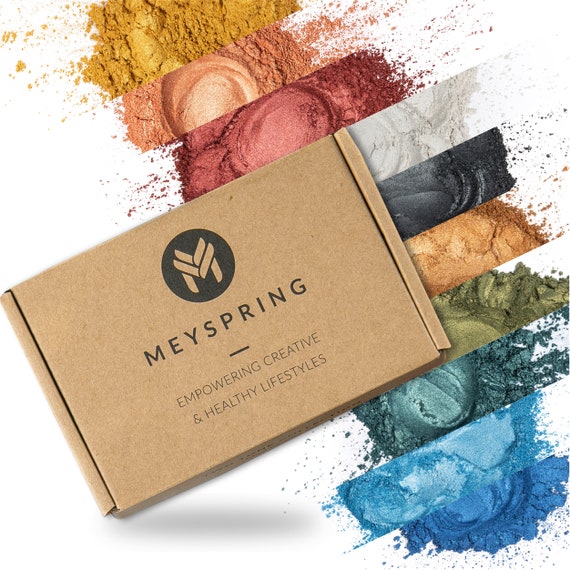 MEYSPRING Two Tone Collection Mica Powder Set - 10 Unique Epoxy Resin Color Pigments for Resin Arts and Crafts Non-toxic and Cosmetic Grade