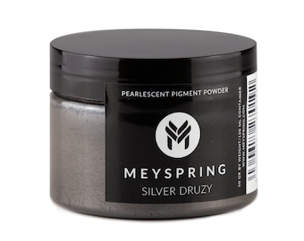 MEYSPRING Silver Druzy Epoxy Resin Color Pigment - 50g - Mica Powder for Epoxy