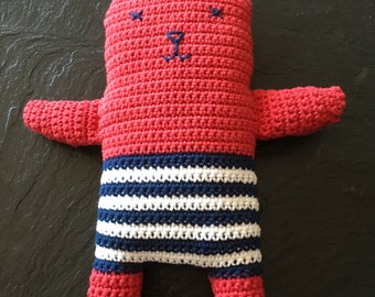 Cuddly toy crocheted with and without a music box
