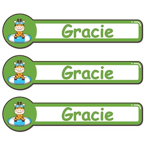 Customizable Waterproof Name Labels: School, Camp, Daycare