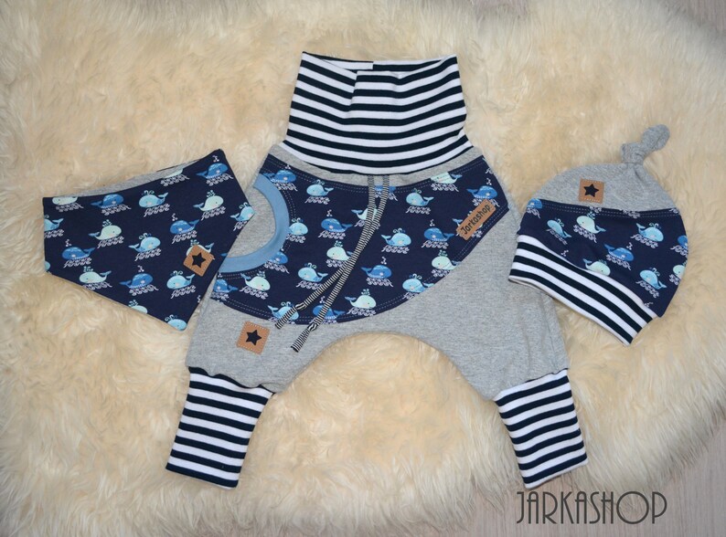 gray children Pants guard pants girls young Size 44-122 sweatbaggy pants whale Blue Pumphosis baby Harem pants Sweathose