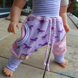 Size 62 Sweat-Baggy-Pants &quot;Unicorn&quot; pink-purple, baby pants, children&#39;s pants, sweatpants, pants with pocket, grow-with-me pants, harem pants